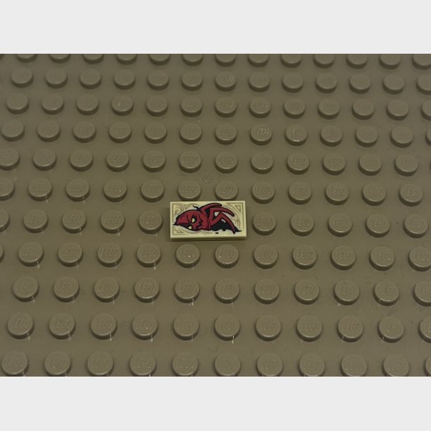 Tile 1x2 edderkop print. Lego nr 3069bpb0441