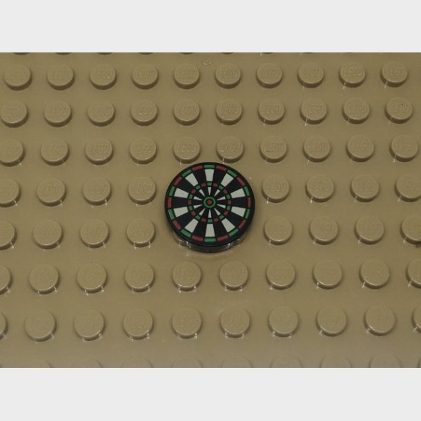 Tile  2x2 rund Dartskive. Lego nr 14769pb024