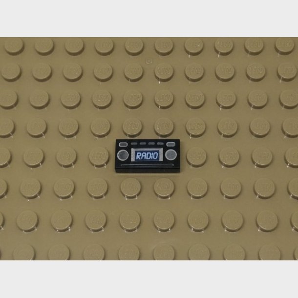 Tile  1x2 Radio. Lego nr 3069bpb0348