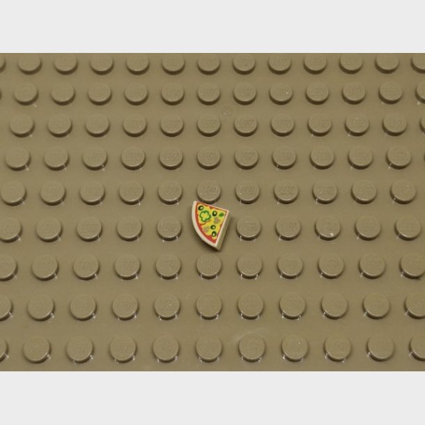 Tile 1x1 Halv rund Pizza Slice. Lego nr 25269pb003