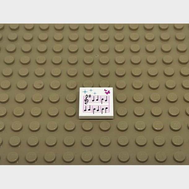 Tile 2x2 'Music Notes'. Lego nr 3068bpb0589